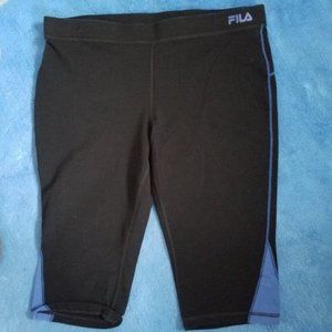 Black Fila Capris